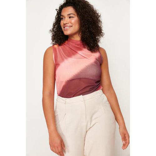 Trendyol Multi Color Pattern Mesh Knitted Blouse