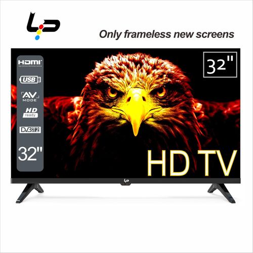 LP 32'' Inches Digital Frameless HD LED TV 2HDMI+2USB-Black + 12 MONTHS WARRANTY