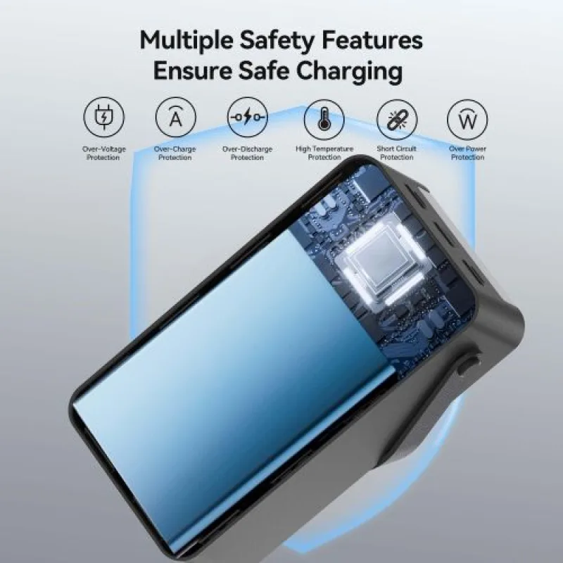 FOOMEE AF60 60000mAh 22.5w super fast charging Power Bank with Built-in Strap and Flashlight view 5