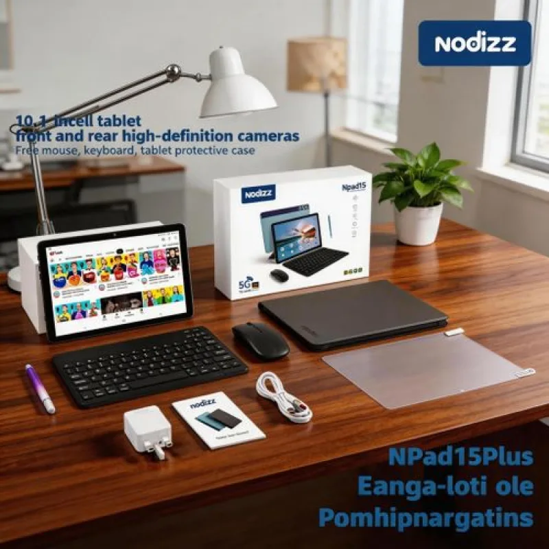 NODIZZ 2026 Newly Upgraded- Npad 15Plus 10" Alloy Work Adult Tablet like iPad, System displayed RAM 12GB+ROM 512GB, support WiFi+SIM， Multiple Business Apps Fast Shipping &amp; Charging Shockproof &amp; 7000mAh Battery Coming with Wireless Keyboard, Mouse, Stylus view 4
