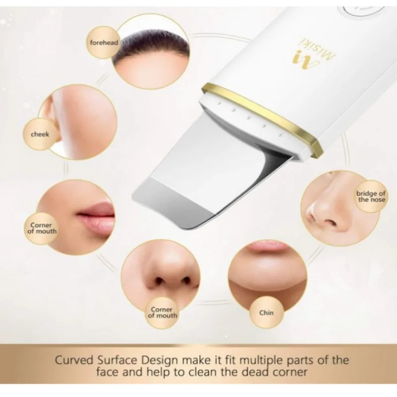 Ultrasonic Facial Skin Scrubber – 5-in-1 Deep Pore Cleansing &amp; Blackhead Removal Device view 3