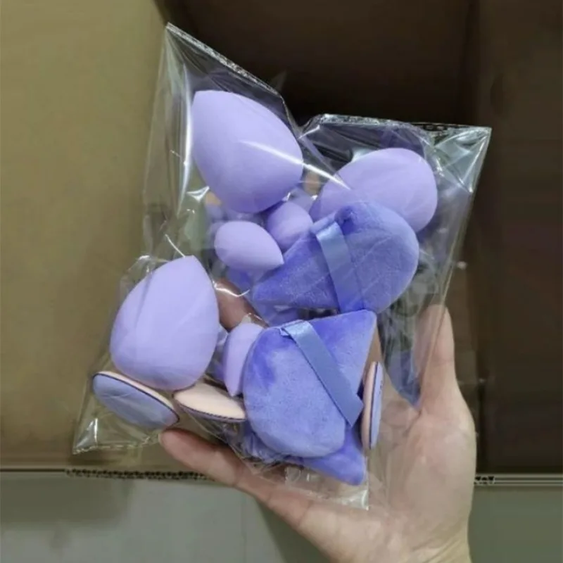 Fashion 12-Piece Makeup Sponge Set – Purple Beauty Blender Kit (Multi-Shape Face &amp; Powder Sponges) view 4